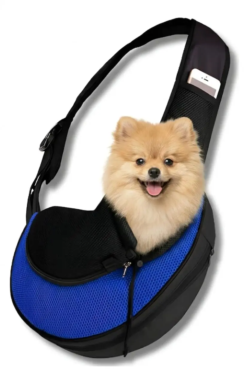 Bolsa Canguru Pet Mochila Transporte Cães Cachorro Gato Gatos Pequeno Porte Tamanho S até 3 kg Frontal Sling Ombro Confortável Seguro Ventilação Panorâmica Visão Ar Livre Passeio Viagem