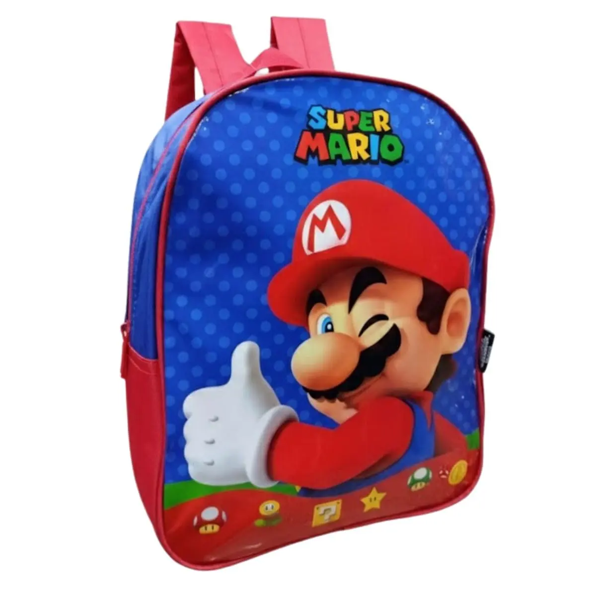 Mochila De Costas Super Mario Pequena Infantil Escolar Creche Passeio (Azul) - 1