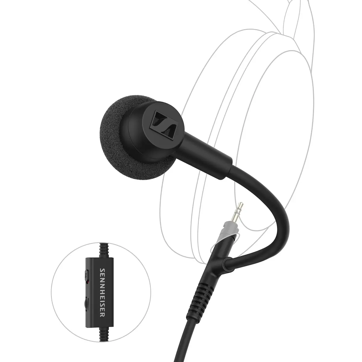Microfone Boom Sennheiser HD 500 BAM para Headsets HD 500 e HD 620S com Controle de Volume e Mute