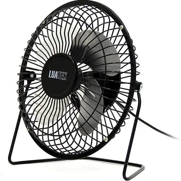 Mini Ventilador Usb Luatek Em Metal 4 Pás Para Pc E Notebook - 1