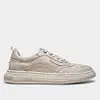 【Tam.: 38 42 ao 43 】Tênis Couro Democrata Denim Jake Masculino - Creme - 1
