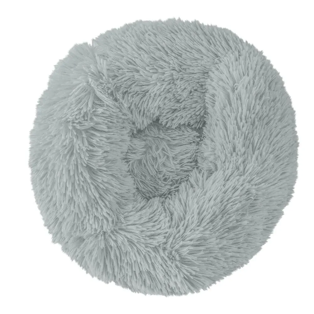 Caminha Nuvem CAMA Pet Redonda PELUCIA Para Cachorros E Gatos DONUT FILHOTES TODA ACOLCHOADA BORDAS ELEVADAS FUNDO ANTIDERRAPANTE CASA CASINHA NINHO P 40 CM (CARAMELO) - 1