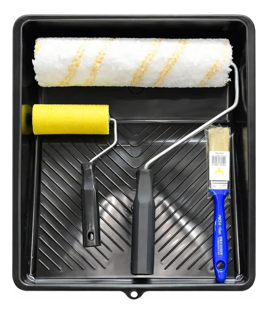 Kit Pintura Anti-gotas Rolos23cm/9cm, Bandeja, Sup E Trincha | Kit ideal para pintura