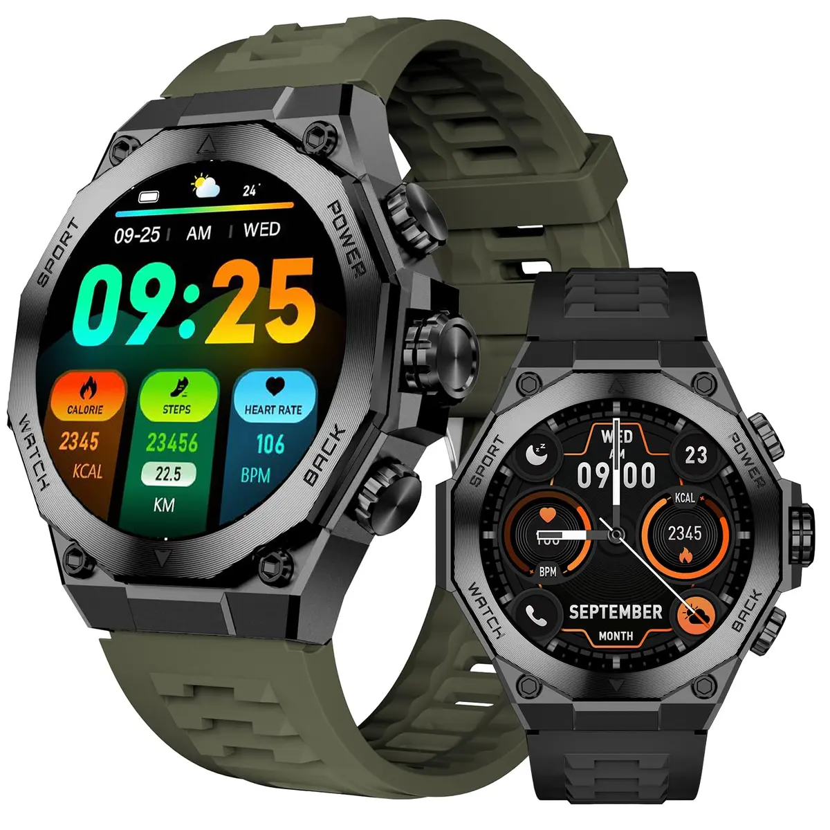 Relogio Inteligente AURAFIT Smartwatch Relógio Inteligente Masculino, 1.43“ AMOLED, AI ChatGPT à Prova D'água 3 ATM, Chamadas Bluetooth, 150+ Monitoramento Esportivo