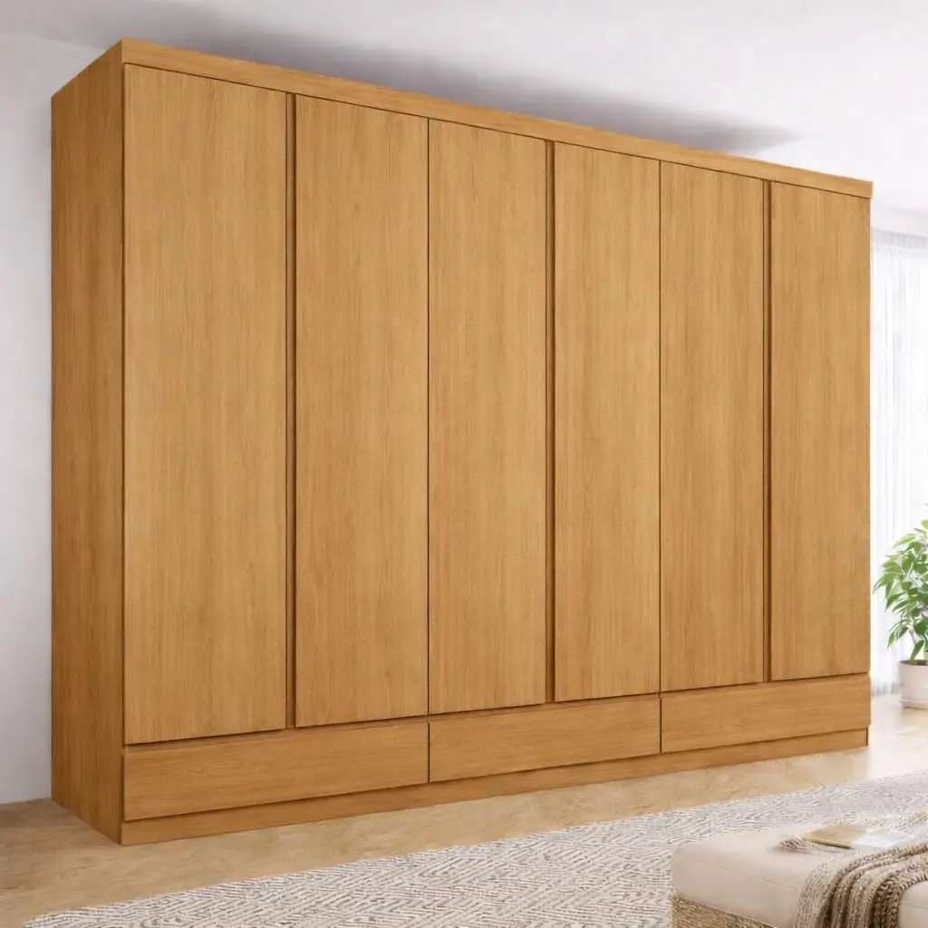 Guarda-roupa Casal 06 Portas 09 Gavetas 100% Mdf Imperial Cinamomo