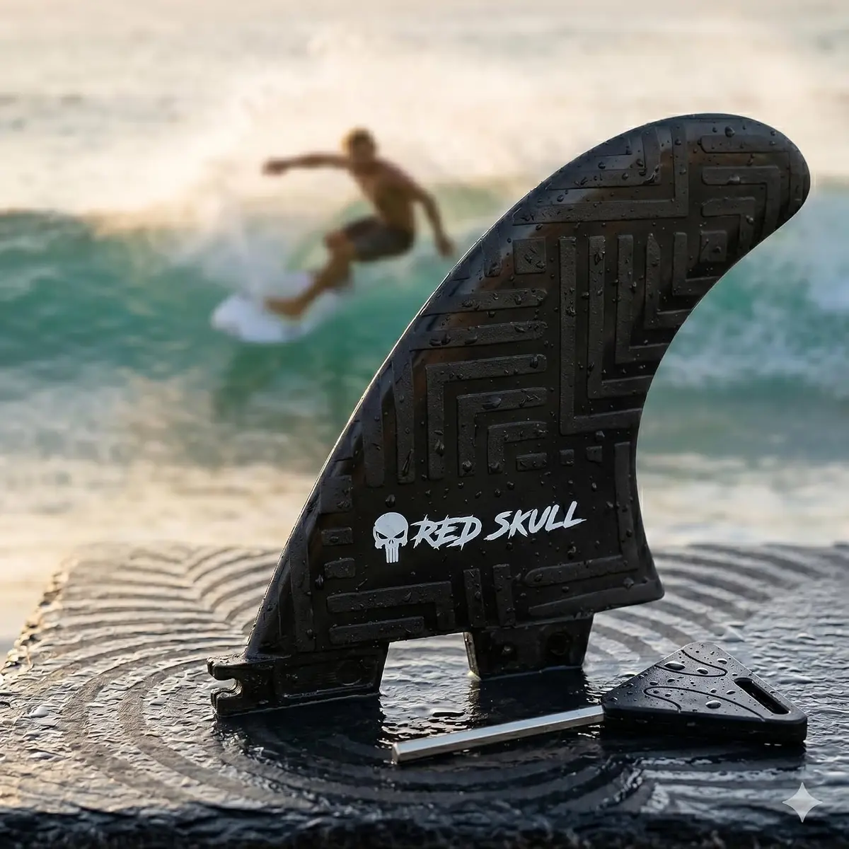 Jogo de Quilhas Triquilha Compatível FCS2 (II) - Tamanhos M3 e M5 Híbridas Fibra de Vidro e Nylon - Kit Surf Performance Rígida - Mais Velocidade e Drive - Material Reforçado - 1