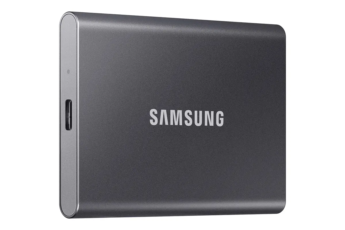 SSD Externo Samsung T7 1TB (USB 3.2, Leitura até 1050MB/s e Gravação até 1000MB/s)