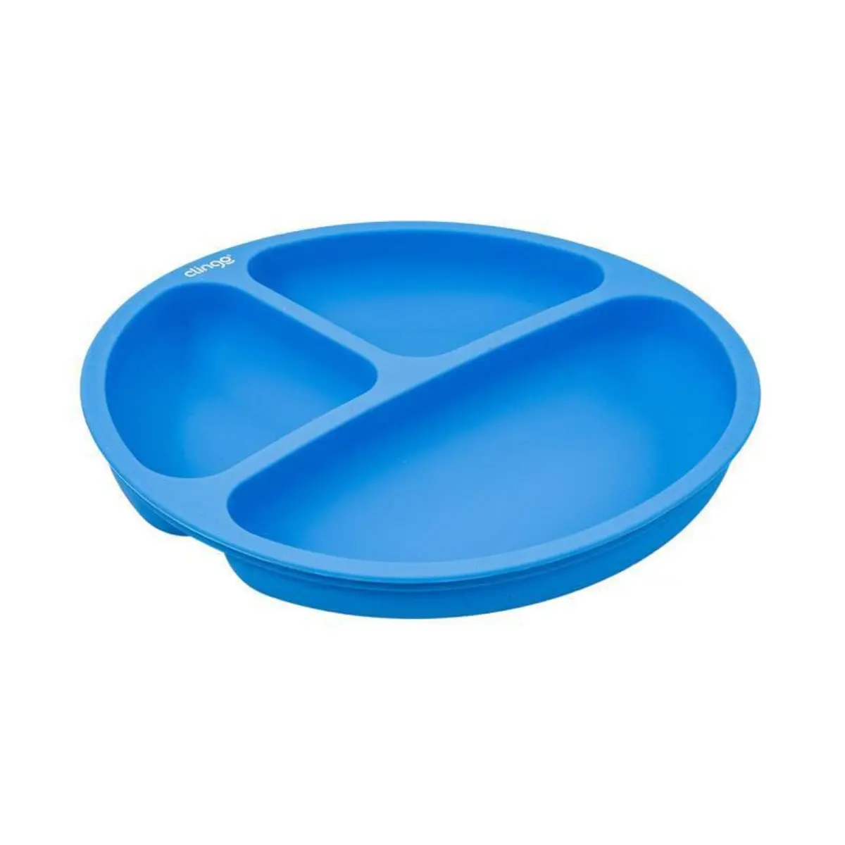 Prato Silicone Com Divisória Colors Azul, Clingo, Azul