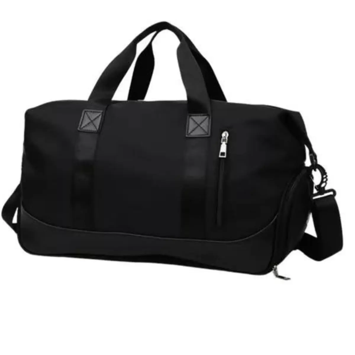 Bolsa Mala de Mão Feminina Grande Transversal Viagem Espaçosa 10 Kg Bordo Rigida Zíper Academia Necessaire Passeio Espaçosa (Preto)
