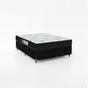 Cama Box Casal + Colchão D33 One Face - 56x138x188cm - Suede Preto - 1