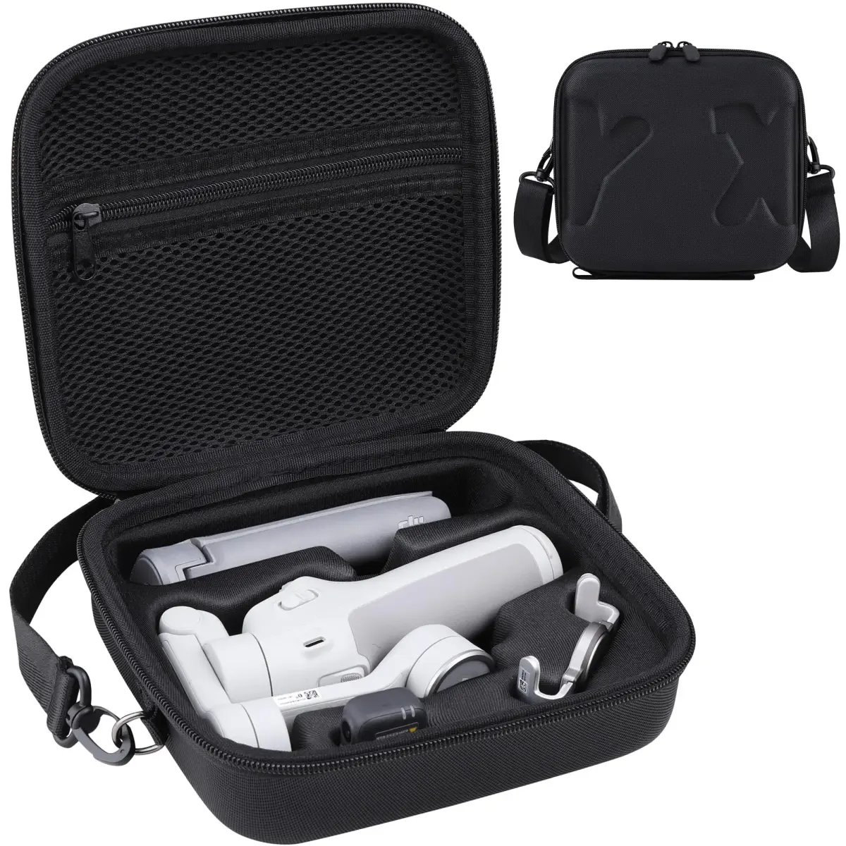 Capa Osmo Mobile 7P, bolsa de ombro portátil de couro PU para armazenamento para DJI Osmo Mobile 7 Pro/7 estabilizador gimbal e acessórios - 1