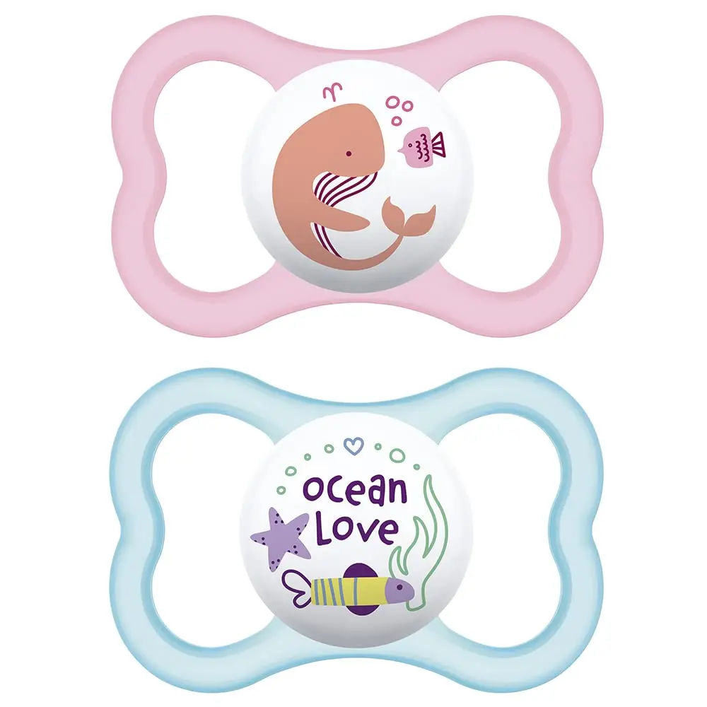 MAM Baby Kit com 2 Chupetas Air Com Disco Extraventilado para Crianças 6+ Meses Com Caixa Esterilizadora (apresentação pode variar). - 1