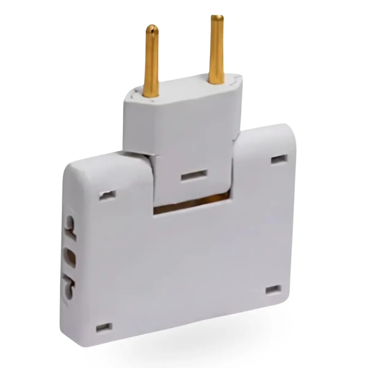 Adaptador de Tomada Articulado 3 Saídas, Triplo Dobravel 10A Bivolt, Plug Universal 3 Pinos, Benjamin T Articulável para Parede, Escritório e Viagens. (1)