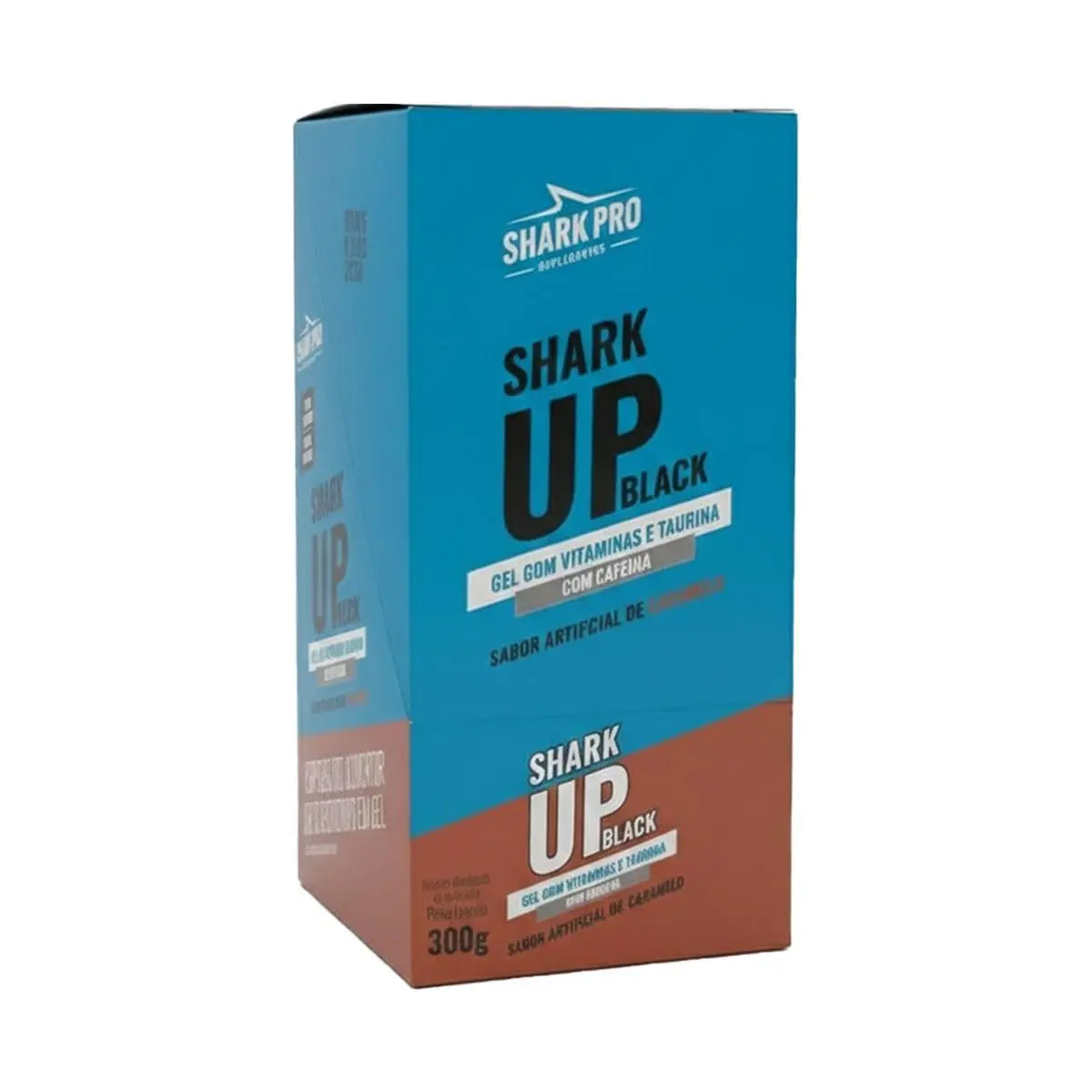 Shark Up Black Gel - 10 Sachês 30g Caramelo Pro