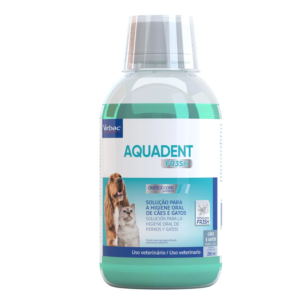 Virbac Aquadent Higiene Oral para Cães e Gatos 250 mL