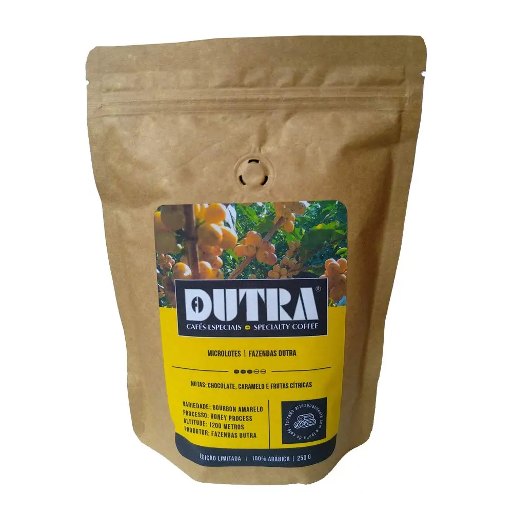 Café Dutra Microlote Torrado em Grãos Torra Média, Bourbon Amarelo 250g - 1