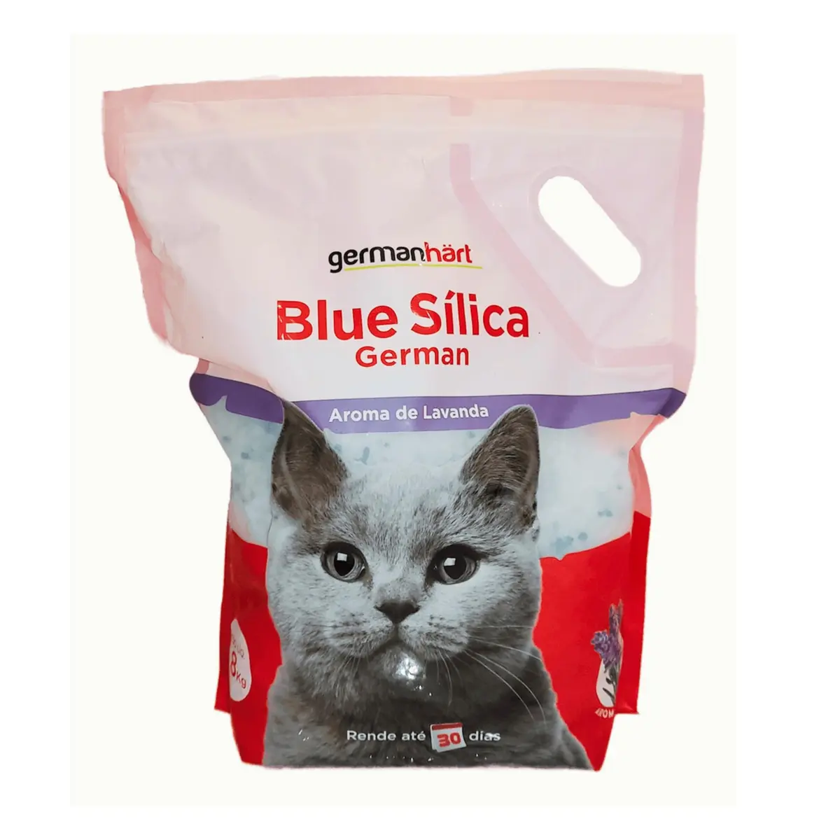 Germanhart Areia Sílica Higiênica para Gato, Antiodor e Neutralizante, Alta Durabilidade, 1.8kg - Lavanda - 1