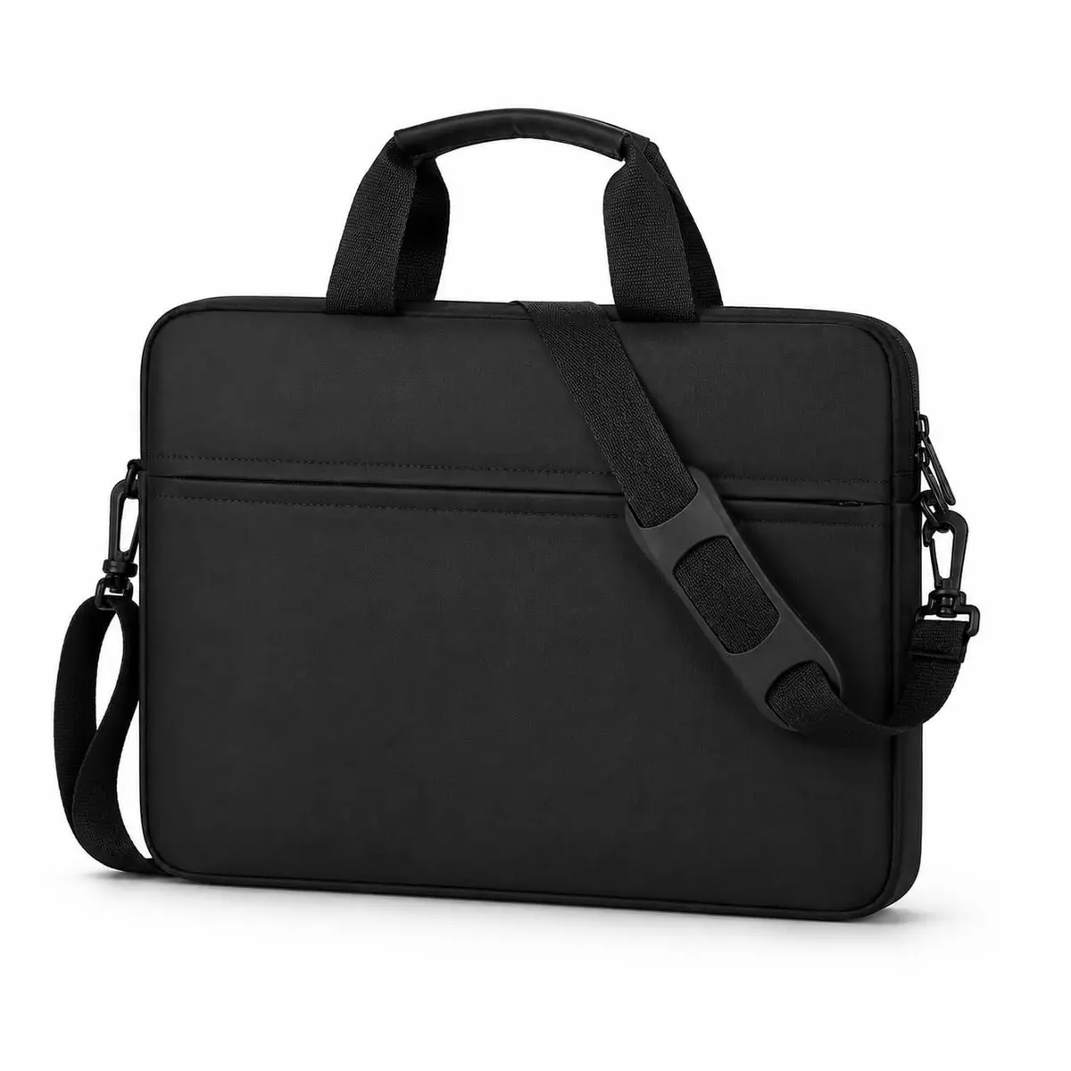 Bolsa Capa para Notebook Acolchoada com Alça de Ombro e Bolso Frontal | Interior flanelado e acolchoado, alça removível e bolso frontal para transportar notebook e acessórios com segurança.