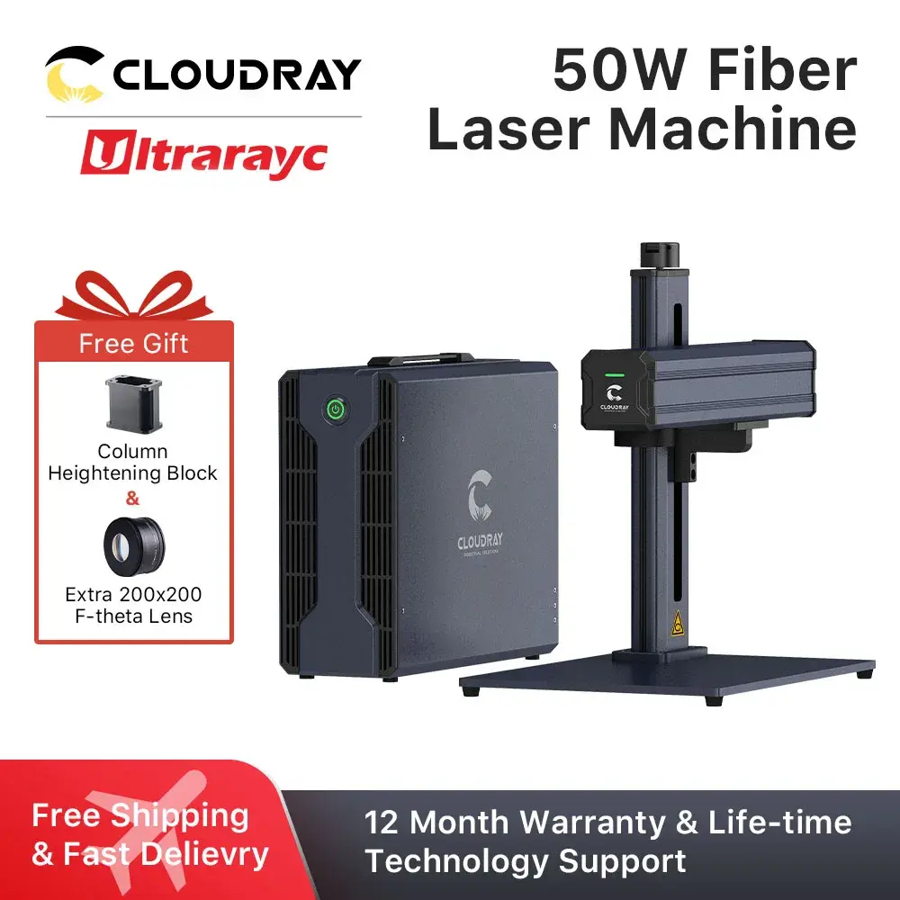 Máquina de marcação portátil Cloudray 30W 50W 60W enviada do depósito do Brasil Gravação a laser de fibra isenta de impostos em