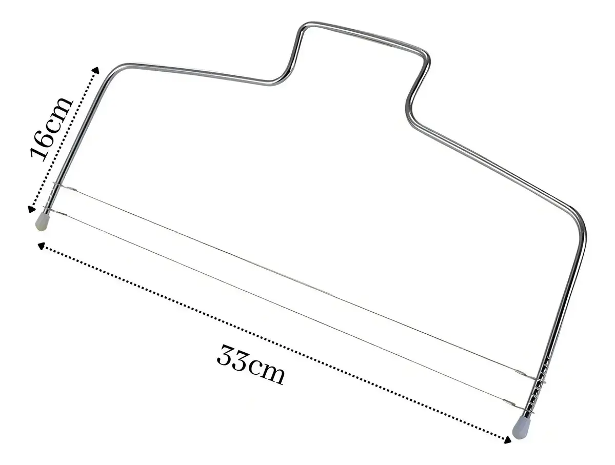 Cortador Alinhador De Bolo Facil De Cortar 2 Linhas Aço Inox