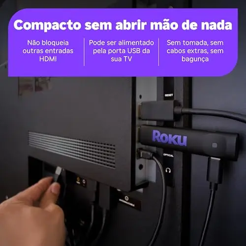 Roku Streaming Stick HD 2025 com controle de voz thumbnail 6