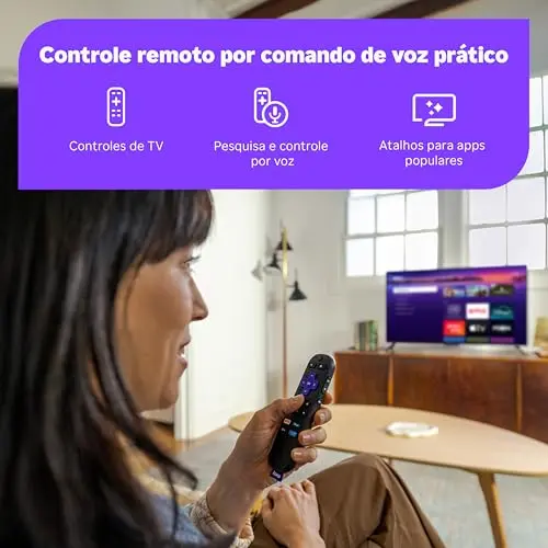 Roku Streaming Stick HD 2025 com controle de voz thumbnail 7