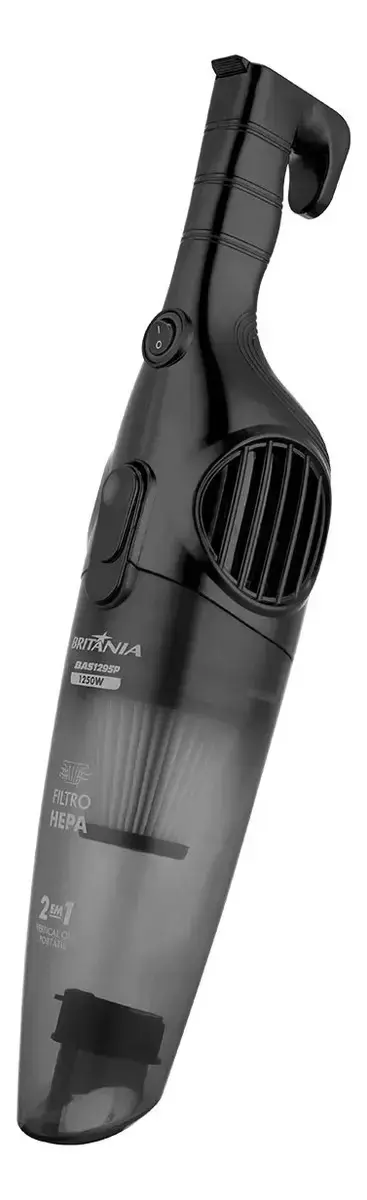 Aspirador Britânia 1250w 1l Bas1295p Preto Britânia Bas1295p 1 L thumbnail 3