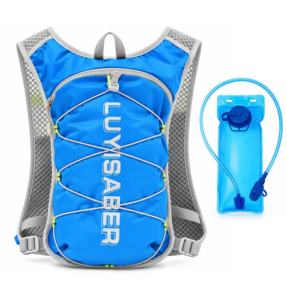 CRAZY BAG Mochila de Hidratação Leve, Compatível com Reservatório de 2L | Apenas 140g, vários bolsos, malha respirável, detalhes refletivos, ajuste confortável, ideal para corrida e ciclismo - 1