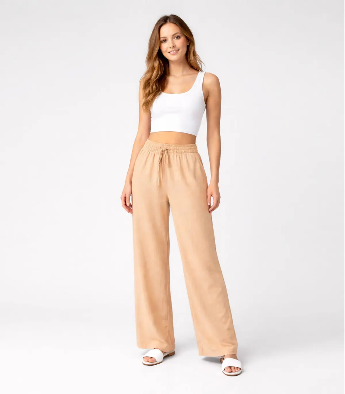 Calça Feminina Em Air Flow Renaluci Bege - 1