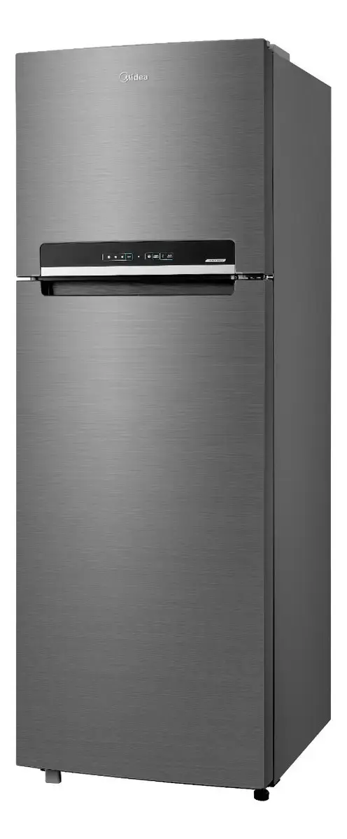 Geladeira com freezer inverter Midea Frost Free Duplex MDRT533EVD461 con capacidad de 394L inox