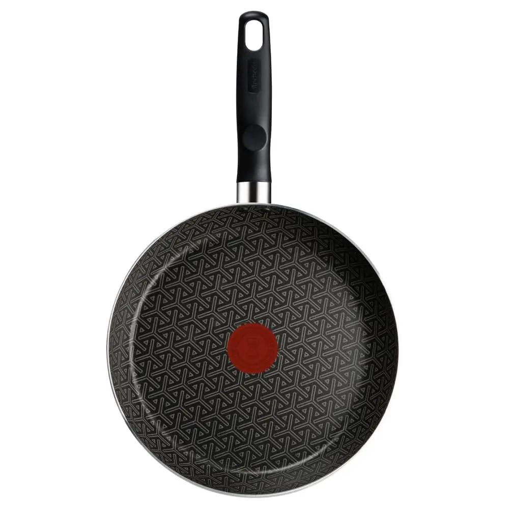 Frigideira Rochedo Robusta Grafite 24cm com Antiaderente Resist 3X, Reforçado com Partículas Minerais, Alta Espessura, Base Limpa Fácil e Thermo-Sinal