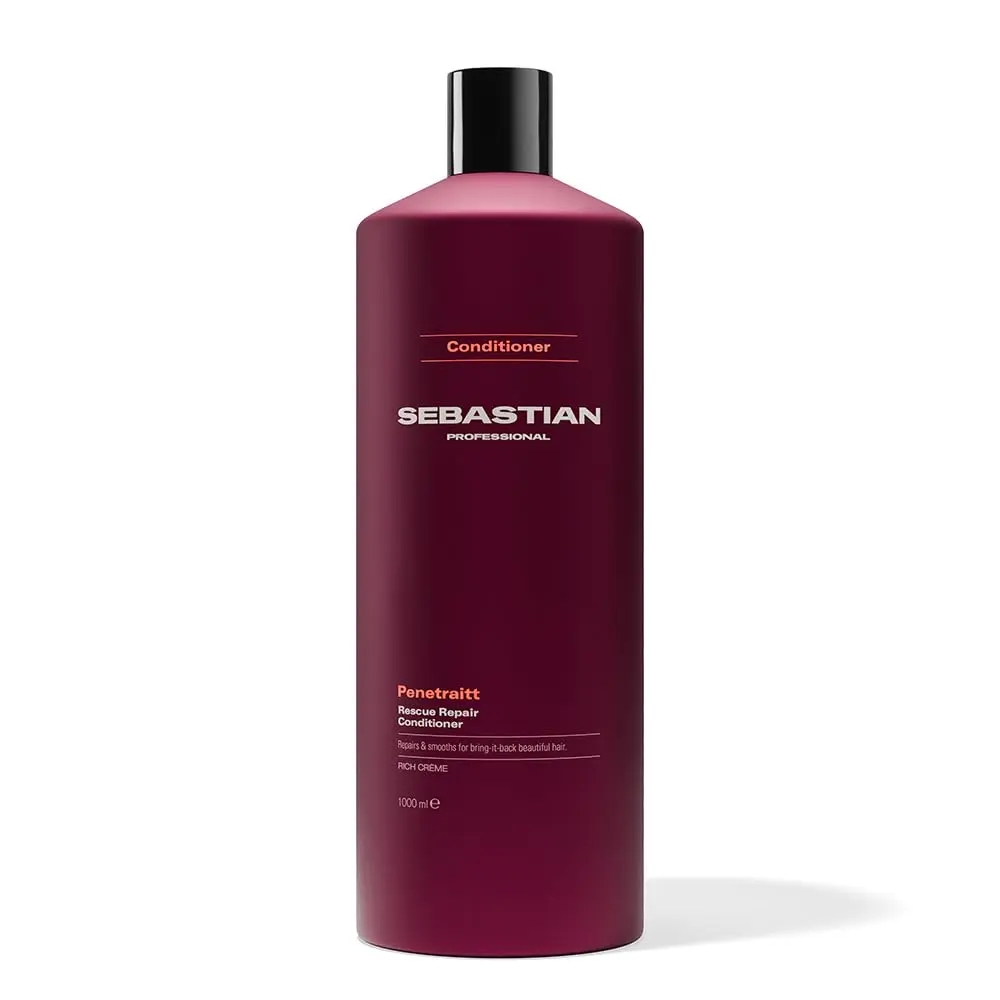 Sebastian Professional, Penetraitt, Condicionador fortalecedor reparação profunda para cabelos danificados e sensibilizados, 1 litro - 1