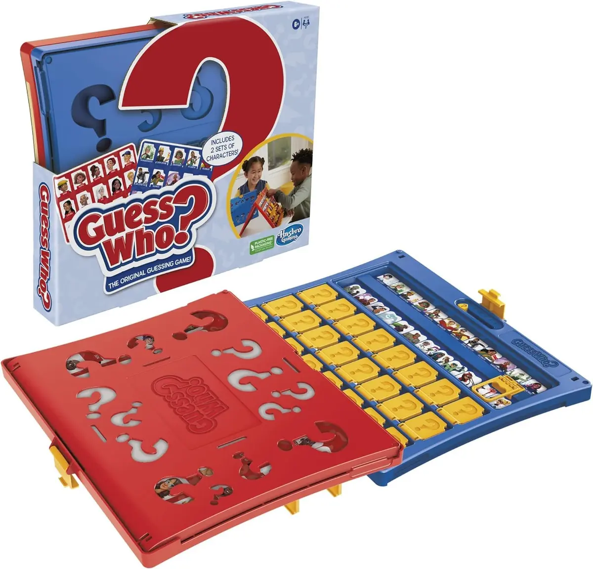 Jogo Adivinha Quem? - 2 Molduras, 2 Folhas Frente-Verso de Personagens e Regras - F6105 - Hasbro - 1