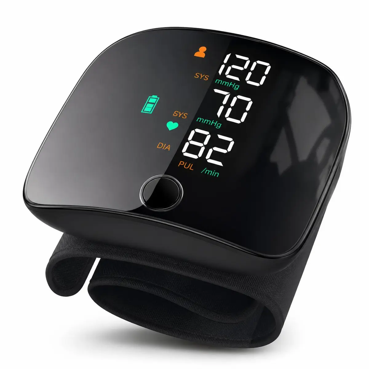 Medidor de Pressão Arterial de Pulso Digital Automático Voz em Português | Tela LED, Recarga USB, Memória 2 Usuários, Batimentos Cardíacos, Voz em Português