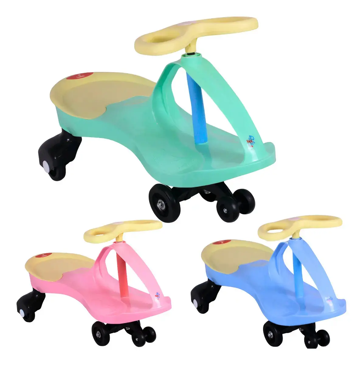 Carrinho Rolimã Infantil Super Car Com Volante 360 - Castela Cor Verde - 1