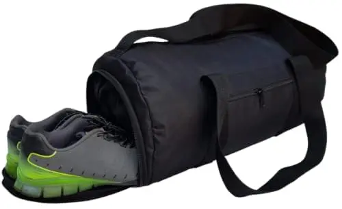 Bolsa de Academia Esportiva Com Porta Tênis Grande Resistente (Preto)