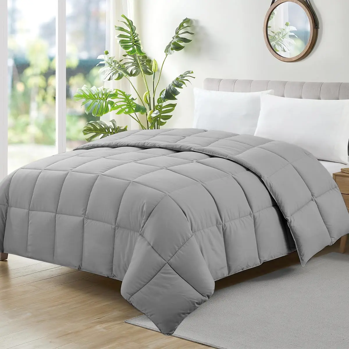 Camesa Edredom Ecopluma Toque de Pluma Queen 240x260cm - Cinza, Poliéster