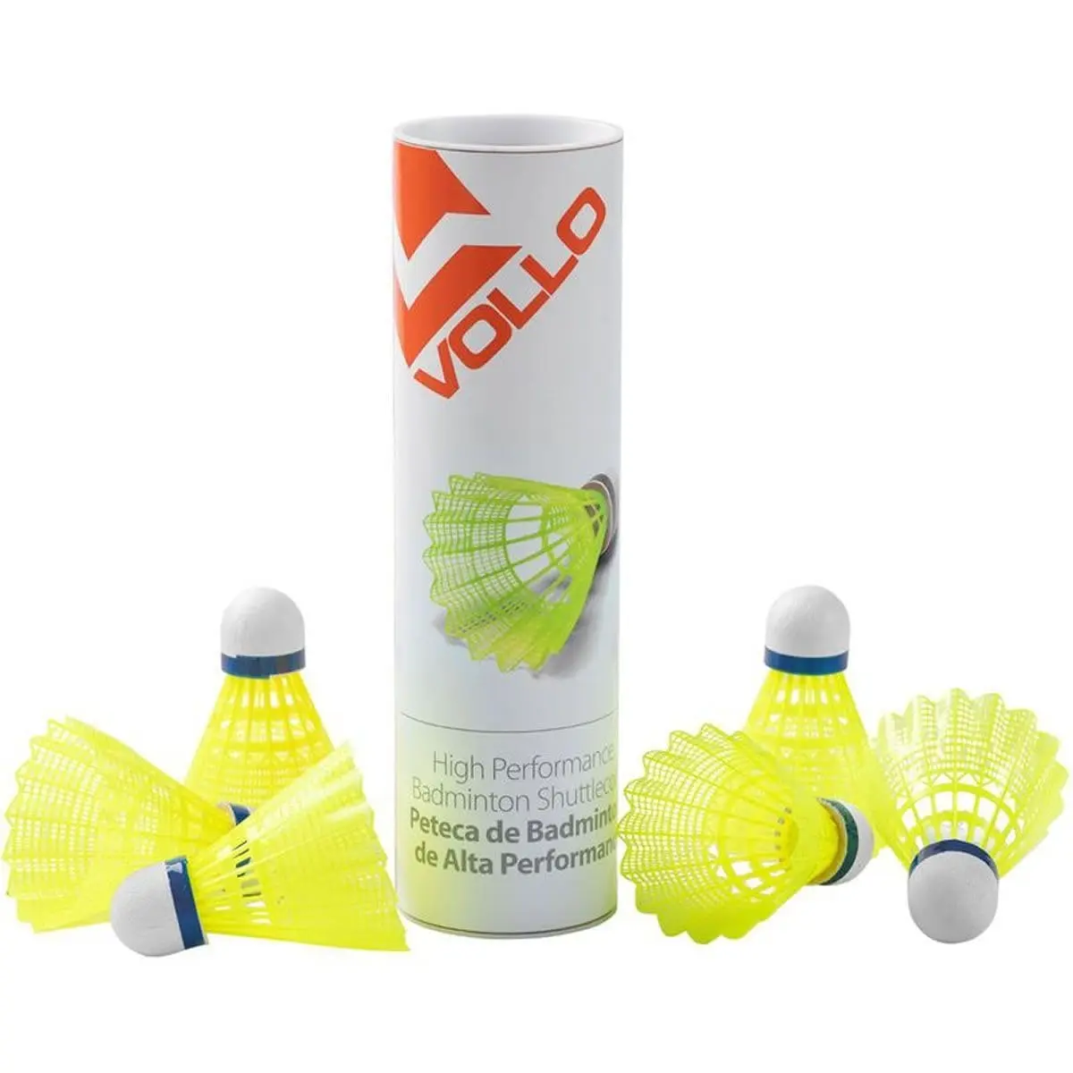 Peteca de Badminton de Nylon com Base de Cortiça Tubo com 6 Vollo Sports - 1