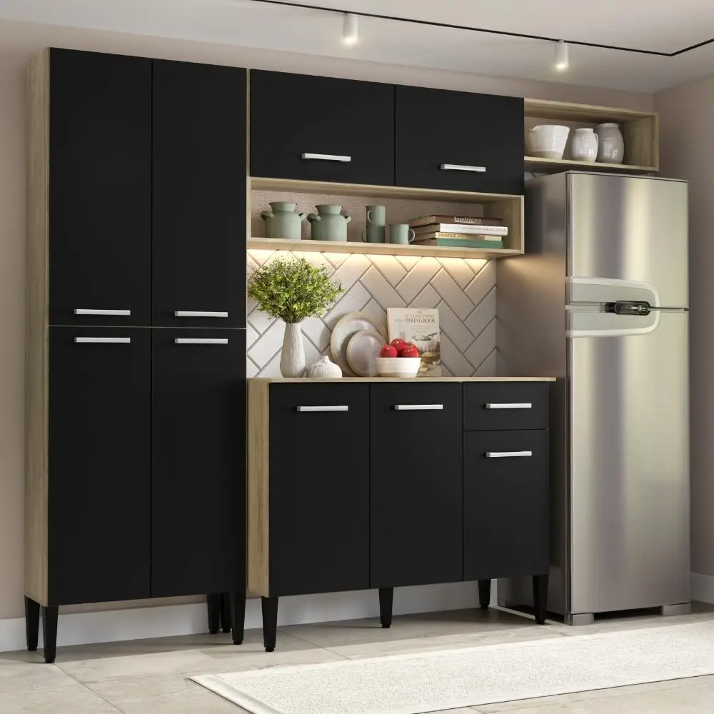 Cozinha Compacta Arizona Glam Carraro (Preto)