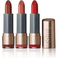 Kit 3 Batons Soul Kiss Me Hidratante Nude Veludo + Marrom Desfile + Vermelho Arraso - 1