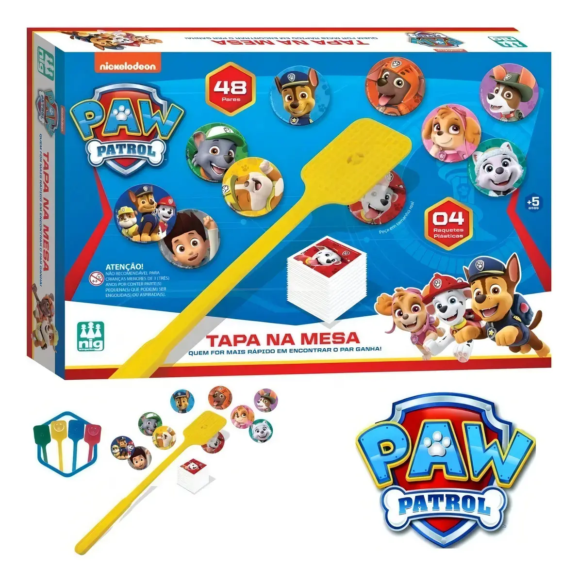 Jogo de Mesa Tapa na Mesa Patrulha Canina NIG Brinquedos 0681 - 1