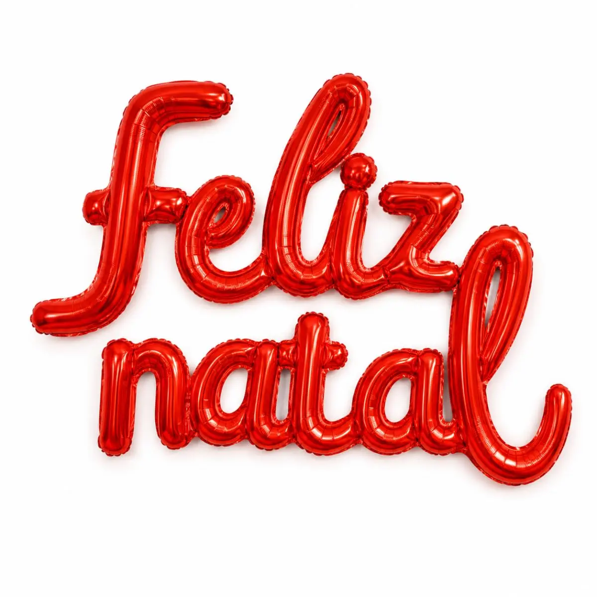 Balão Letreiro Feliz Natal 16pol Metalizado para Decoração de Festa