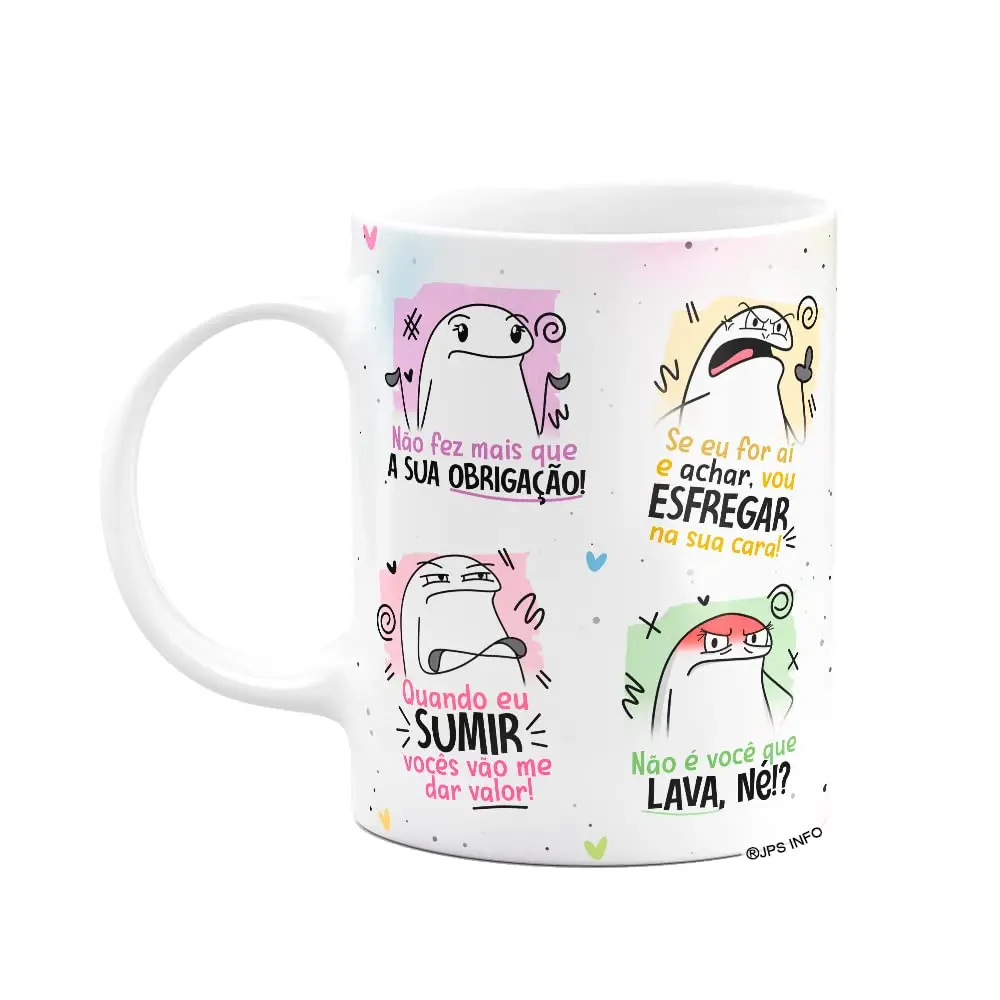 Caneca Flork Mães - Falas de mãe! - Branca, 325ml - 1