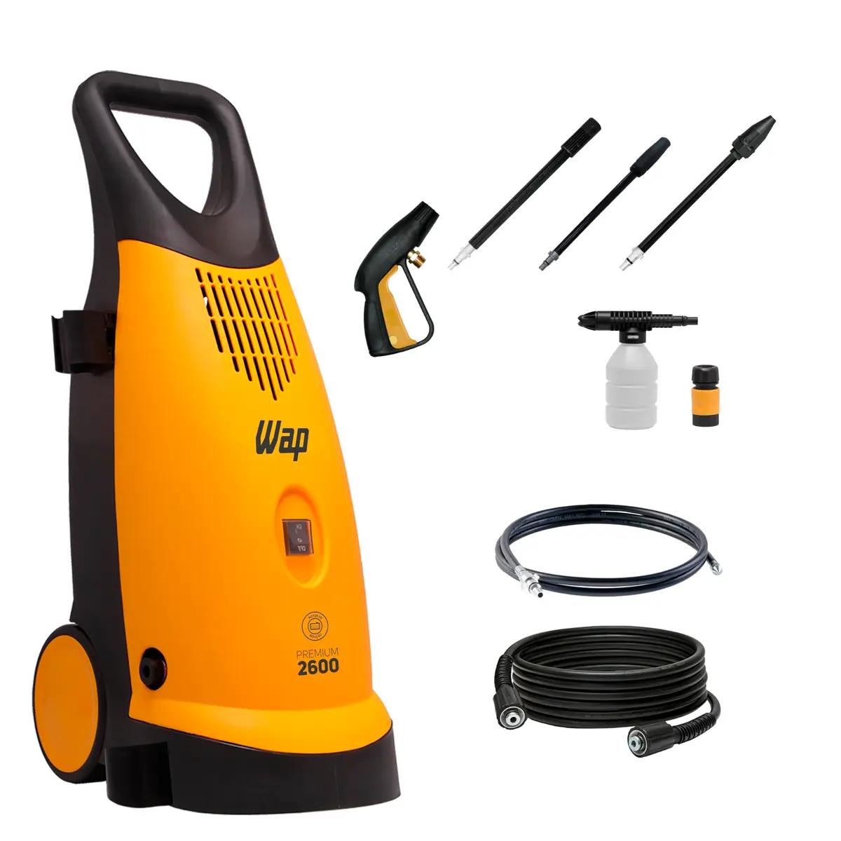 WAP Desobstruidora e Lavadora de Alta Pressão PREMIUM ULTRA 2600, 360L/h, Motor de Indução e Bico Regulável, 1900W 127V