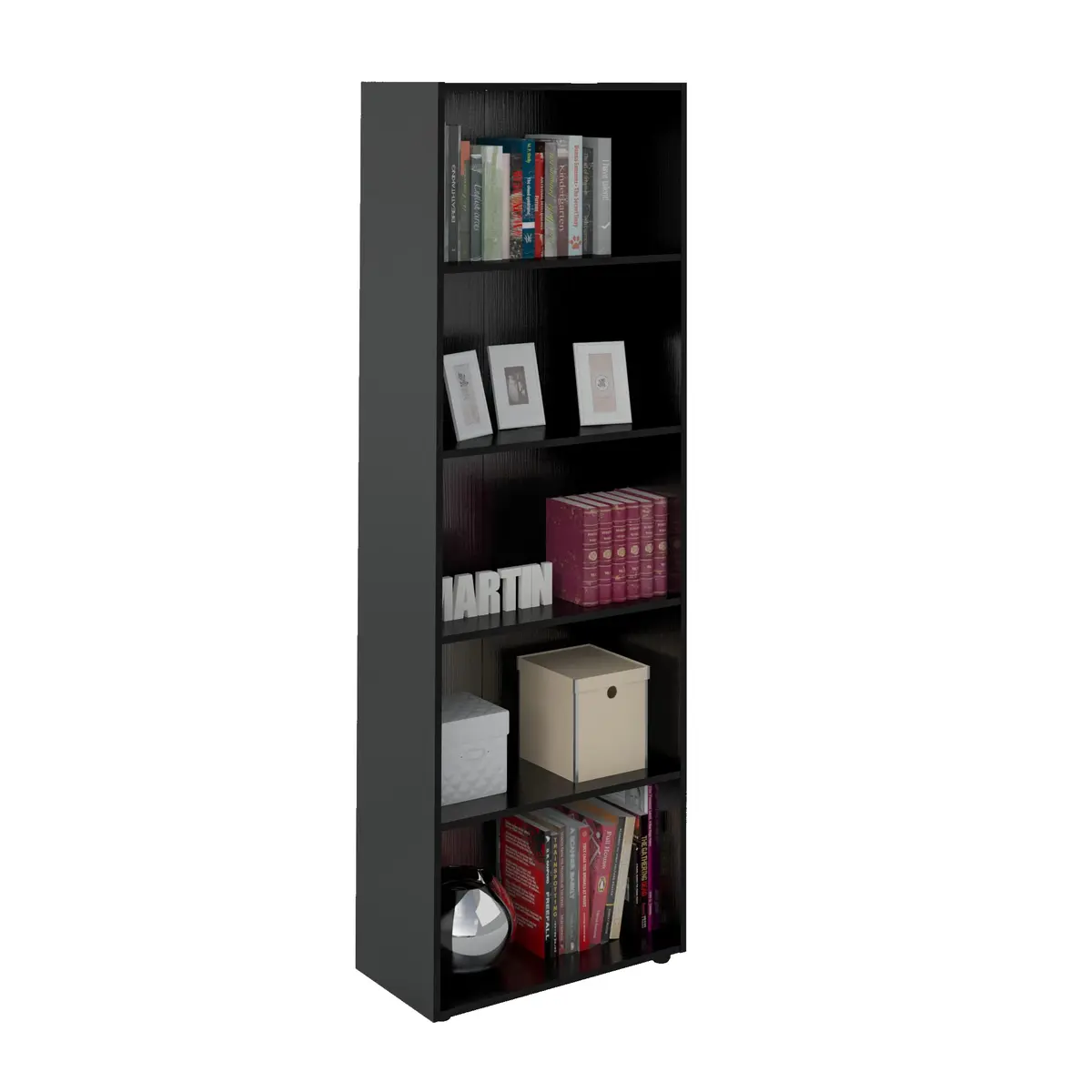 Artely Estante Livreiro Multy com 5 Nichos, Preto - 1