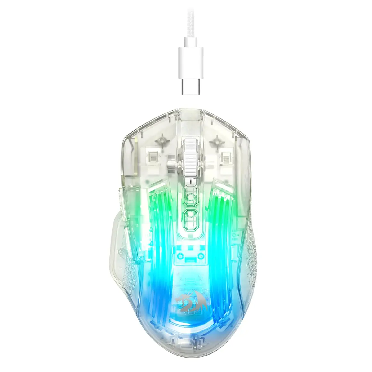 Mouse Gamer Redragon Chazzis Cristal RGB Sigma SG8960 24000 DPI Ergonômico 8 Botões M695CT