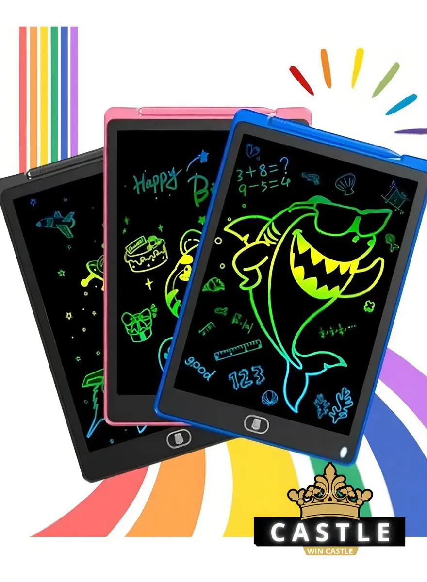 Lousa Magica Digital 12 Polegada Tablet Magico Lcd Infantil Para escrever Desenhar Eletronica Quadro Cor Vermelha Atacado Escrita Colorida Magnetica mini Win Castle