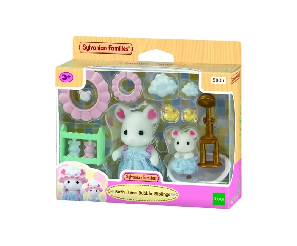 Sylvanian Families Hora do Banho dos Irmãos Ensaboados