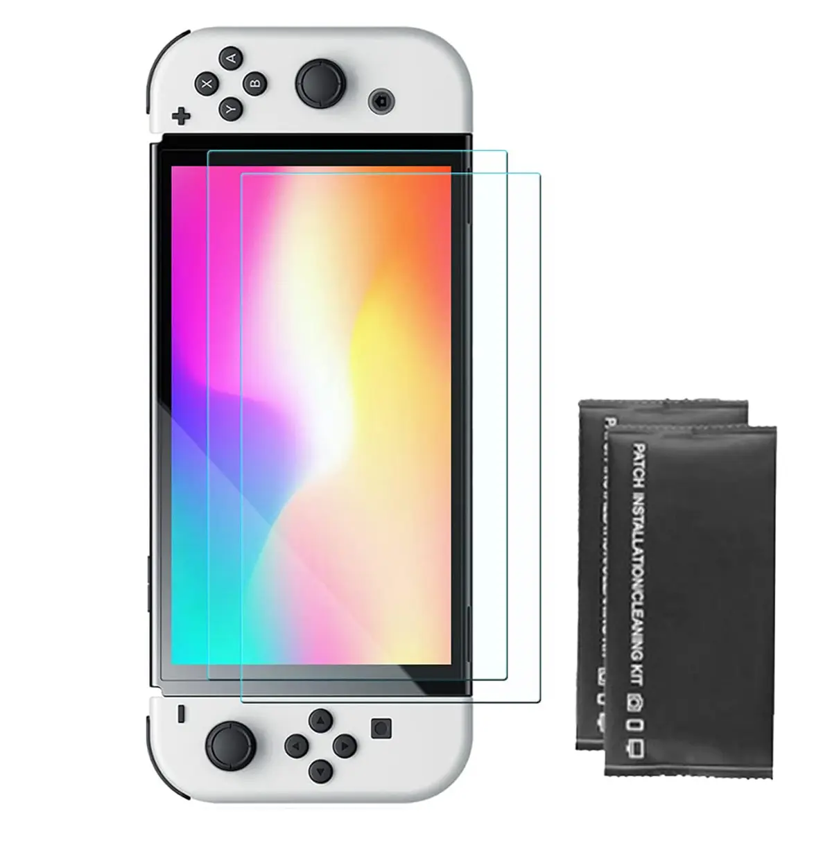 Protetor de Tela de Vidro Temperado para Nintendo Switch Modelo OLED 2021 [7 Polegadas] - Resistente a Arranhões com Dureza 9H（ 2 Unidades）