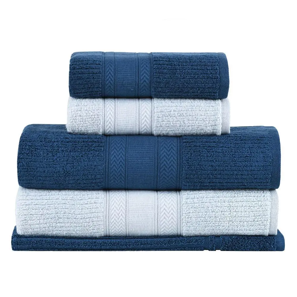 Buddemeyer Jogo de Toalhas Melissa Extra Soft Gigante Azul/Azul Marinho 5pç - 1